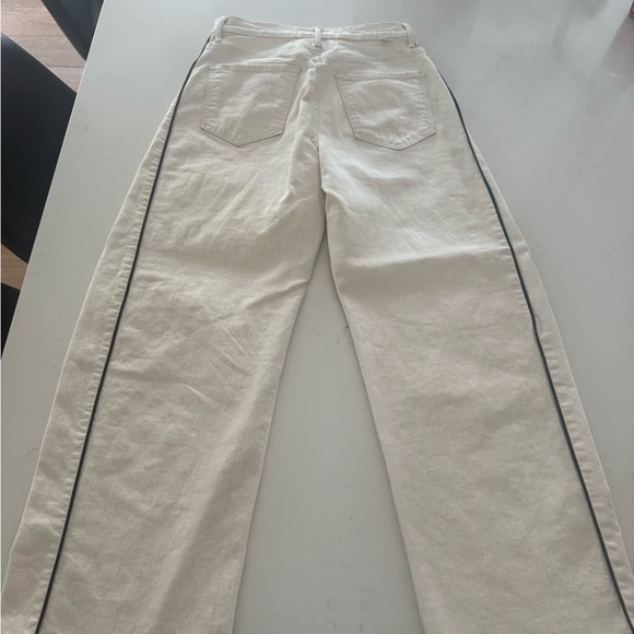 MOTHER Black and Cream Flare Jeans - Picture 6 of 8